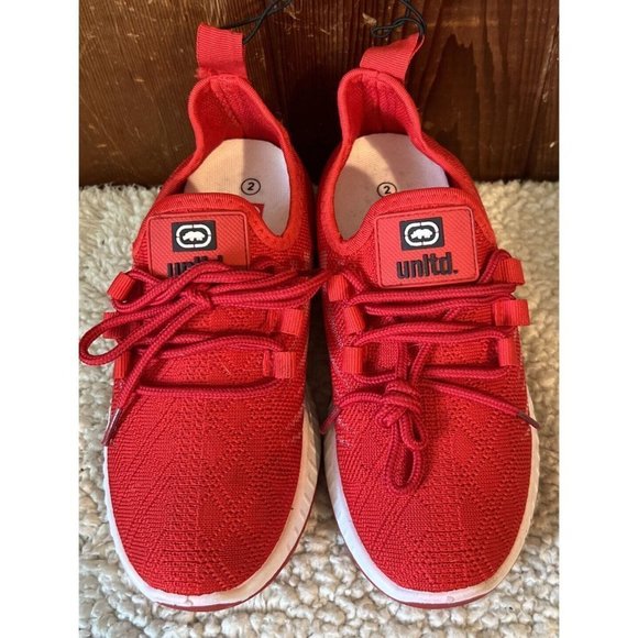 Red Sneaker Shoes Kids US Size 2 - Picture 3 of 7
